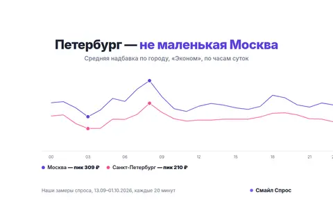 Петербург — не маленькая Москва: чем отличается спрос на такси
